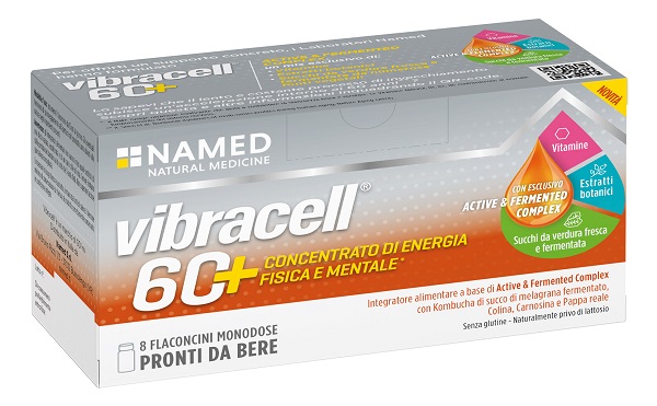 VIBRACELL 60+ 8 FLACONCINI 15 ML SENZA GLUTINE NATURALMENTE PRIVO DI LATTOSIO - Gruppofarmastore.it