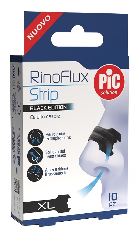PIC SOLUTION RINOFLUX BLACK EDITION CEROTTO NASALE XL 10 PEZZI - Gruppofarmastore.it