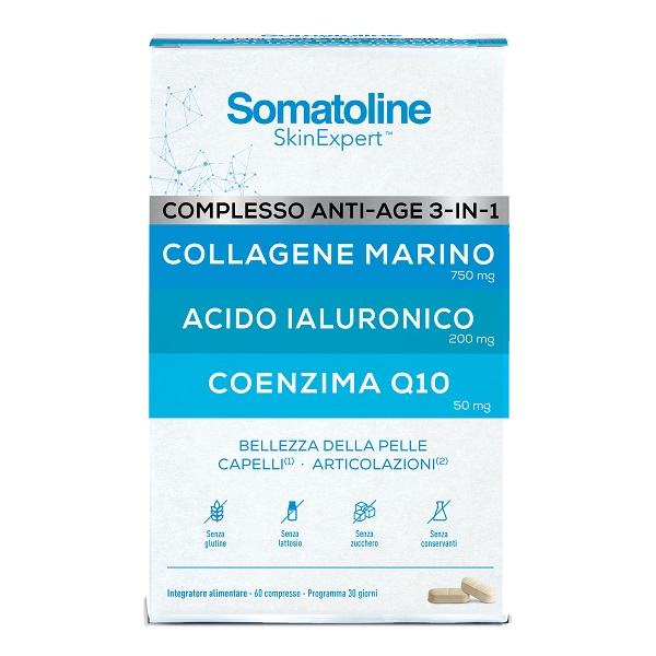 SOMATOLINE COMPLESSO ANTI AGE 3IN1 60 COMPRESSE SENZA GLUTINE SENZA LATTOSIO - Gruppofarmastore.it
