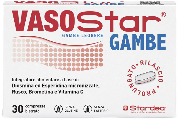 VASOSTAR GAMBE 30 COMPRESSE BISTRATO SENZA GLUTINE SENZA LATTOSIO - Gruppofarmastore.it
